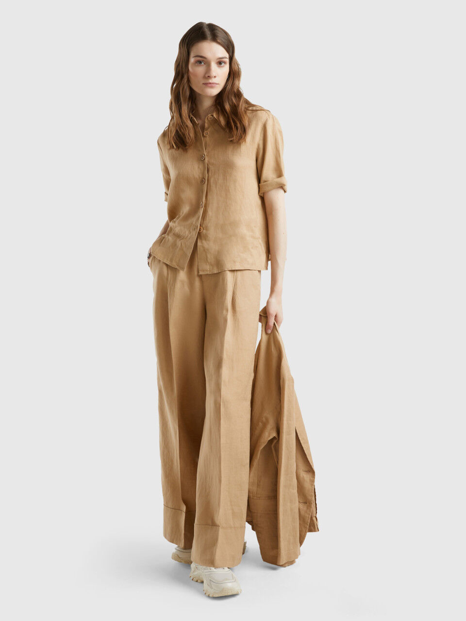 Benetton linen pants online
