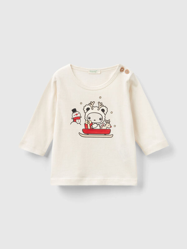 T-shirt with Christmas print New Born (0-18 months)