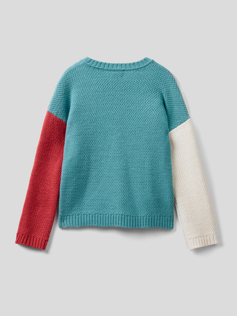 Sweater in wool blend with inlay image number 2