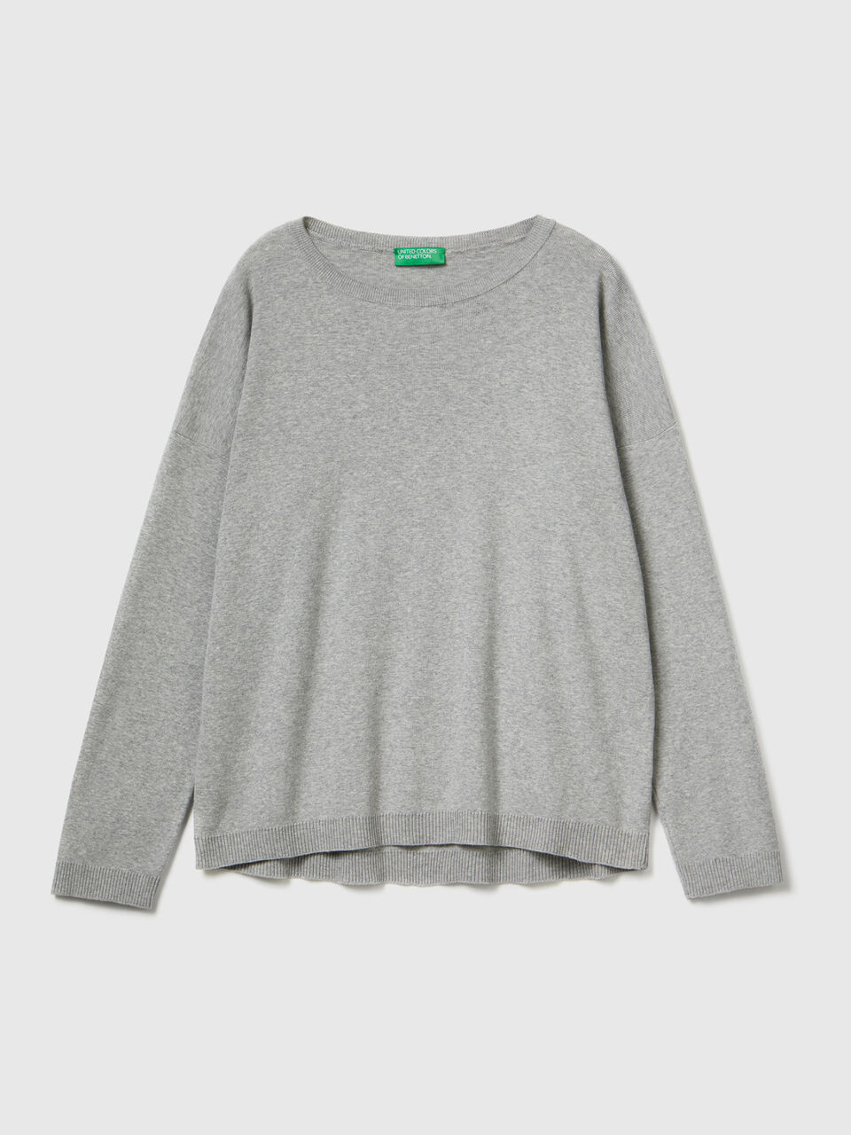 Cotton sweater with round neck image number 1