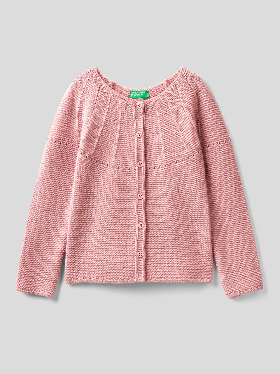 Cardigan with perforated details image number 1