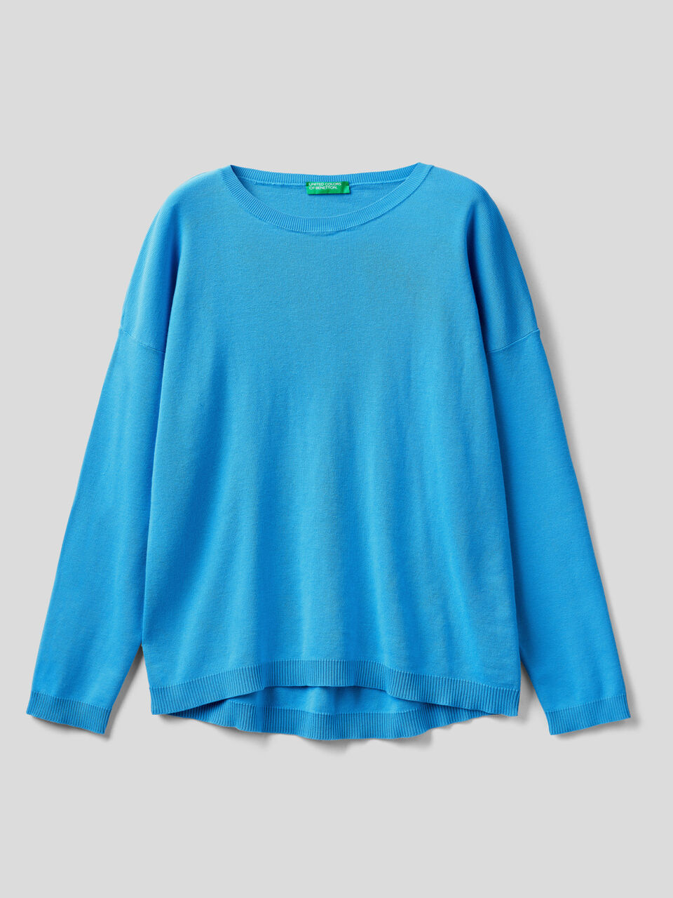 Cotton sweater with round neck image number 1