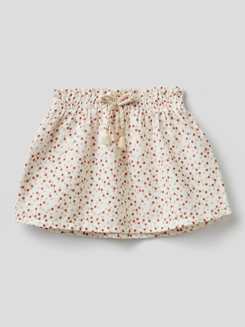 Patterned skirt in pure cotton