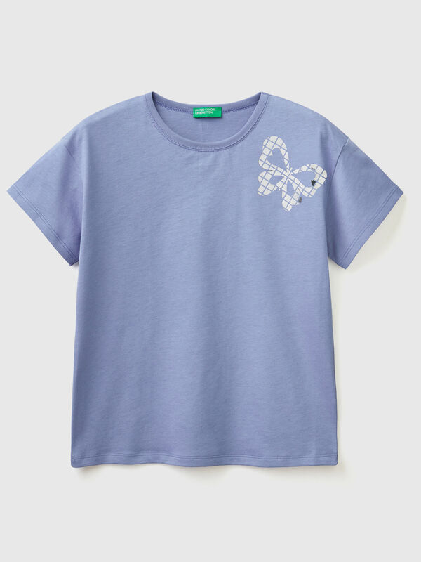 Boxy fit t-shirt with applique Junior Girl