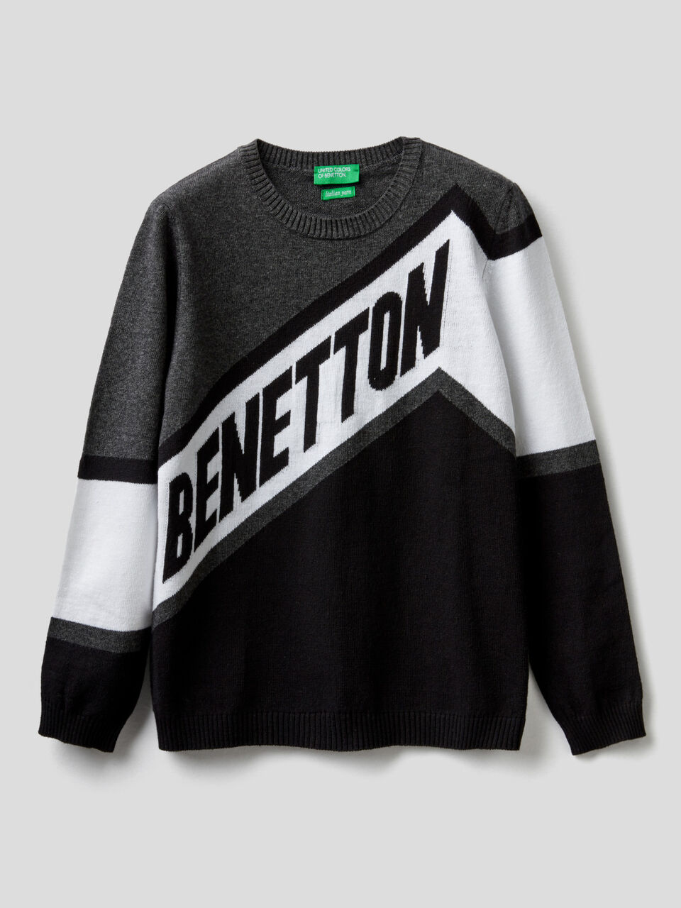 Sweater with logo inlay image number 1