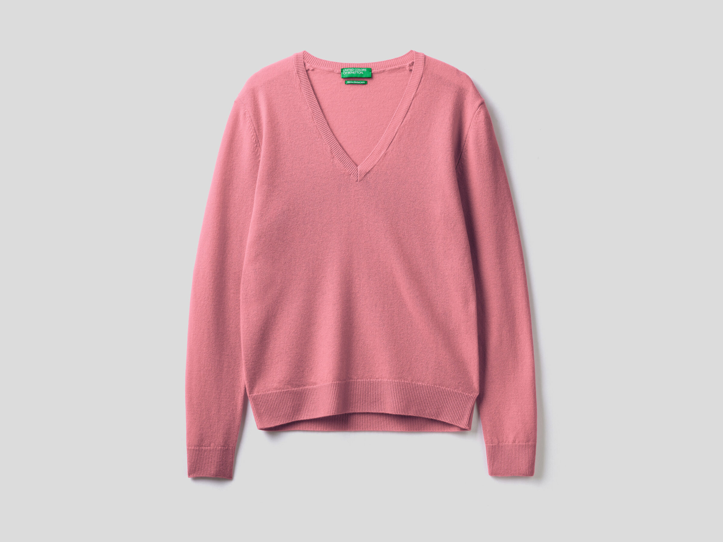 V-neck sweater in pure virgin wool image number 5