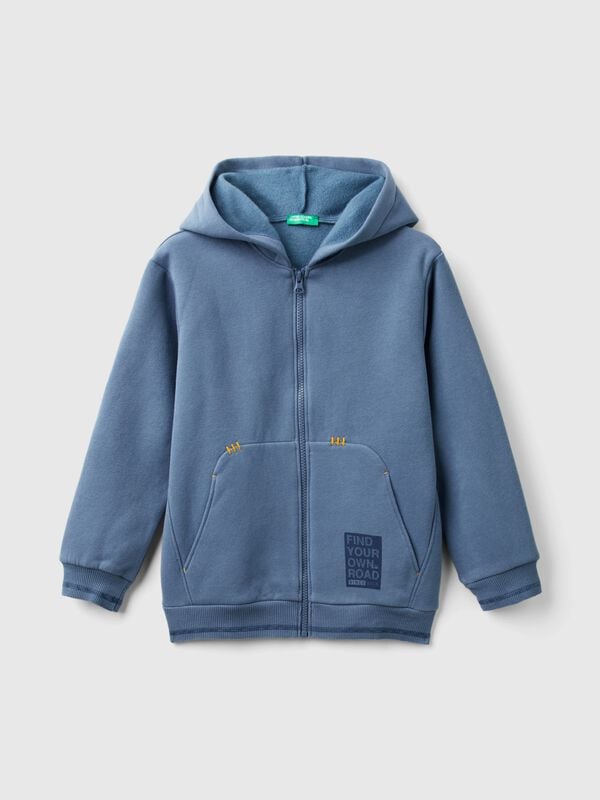 Warm hoodie with print Junior Boy