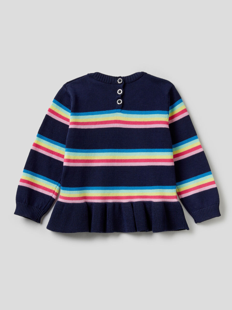 Striped top with frill image number 2