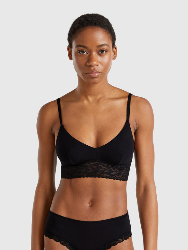 Bralette in super stretch cotton Women