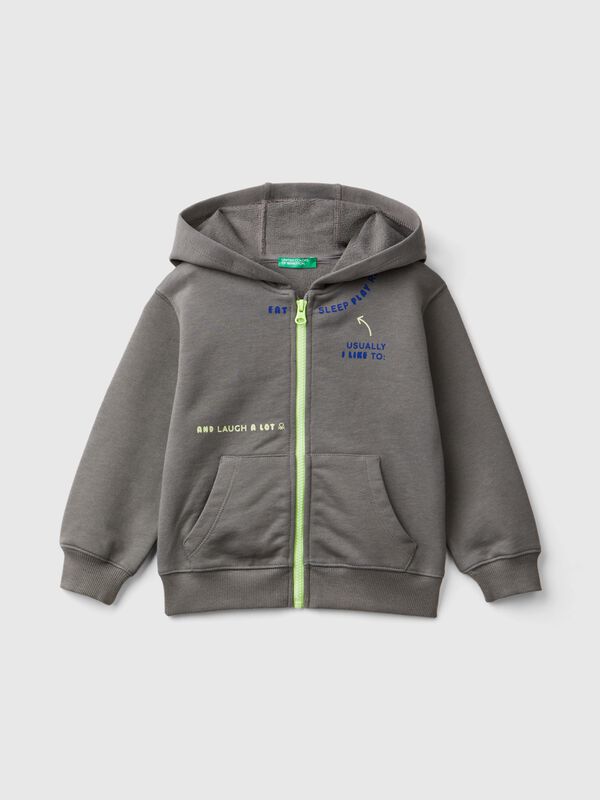 Zip-up sweatshirt with print Junior Boy