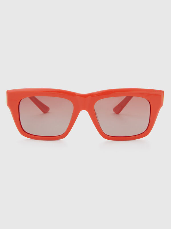 Orange rectangular sunglasses