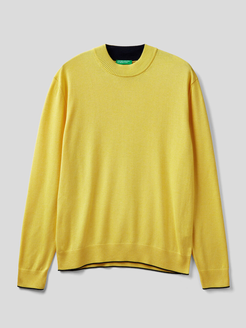 Sweater in wool and viscose blend image number 1