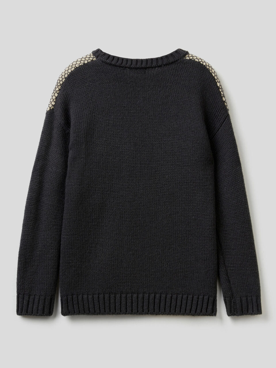 Crew neck mesh sweater image number 2