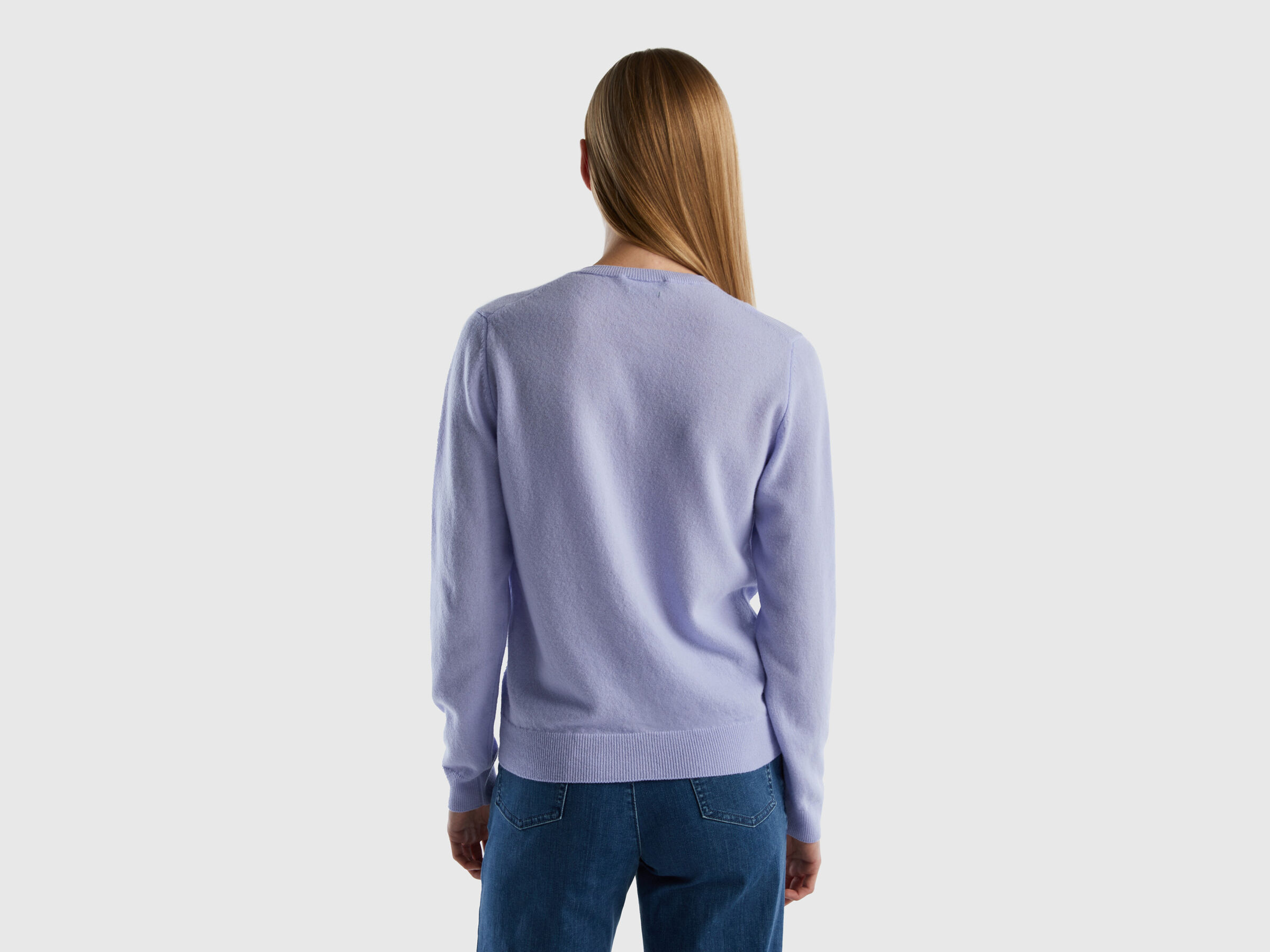 Crew neck cardigan in pure virgin wool image number 2