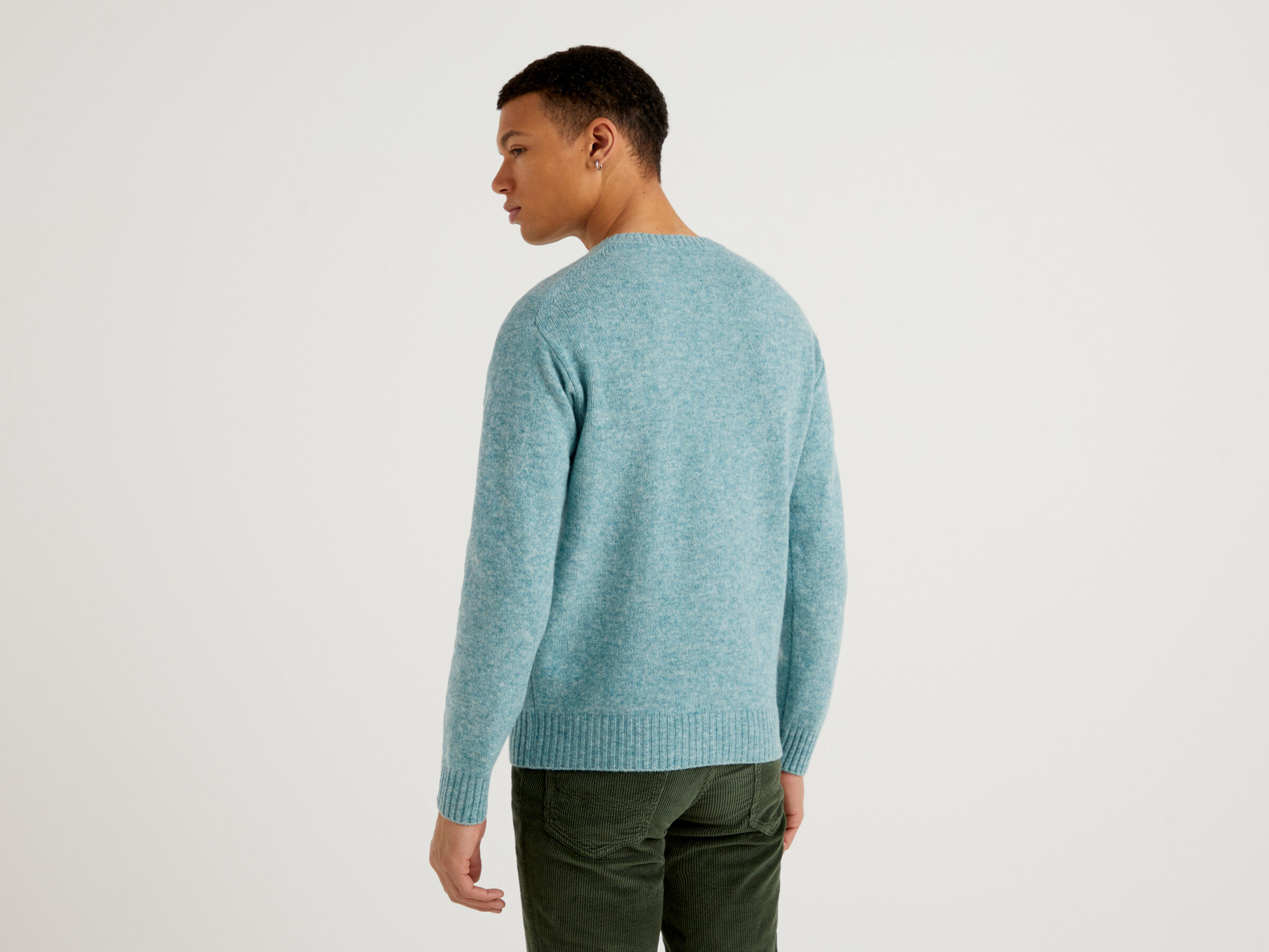 Crew neck sweater in pure Shetland wool image number 2