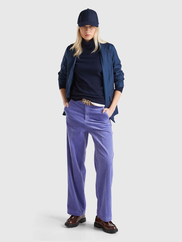 Wide velvet trousers Women