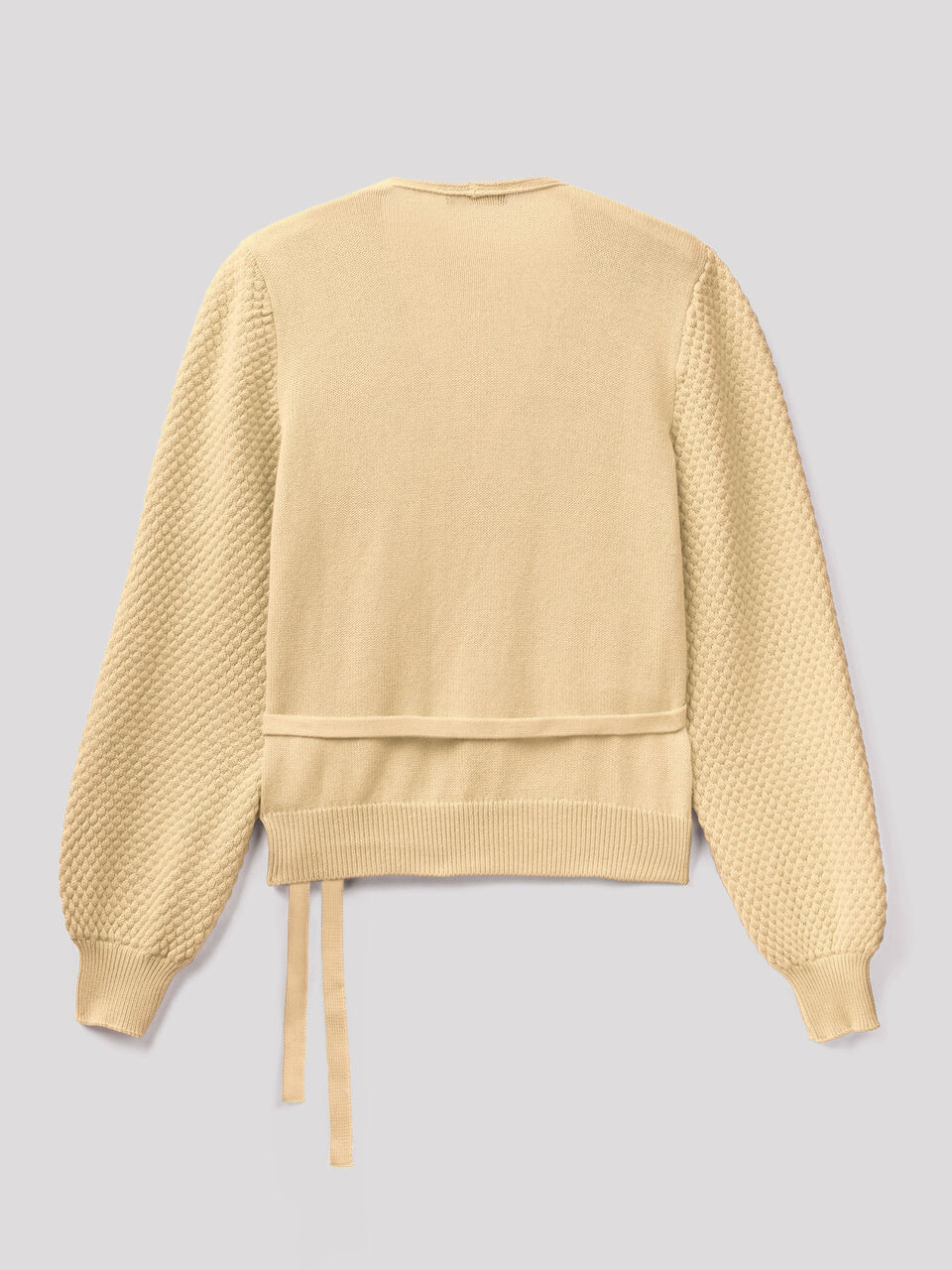 Crisscross cardigan with belt image number 2
