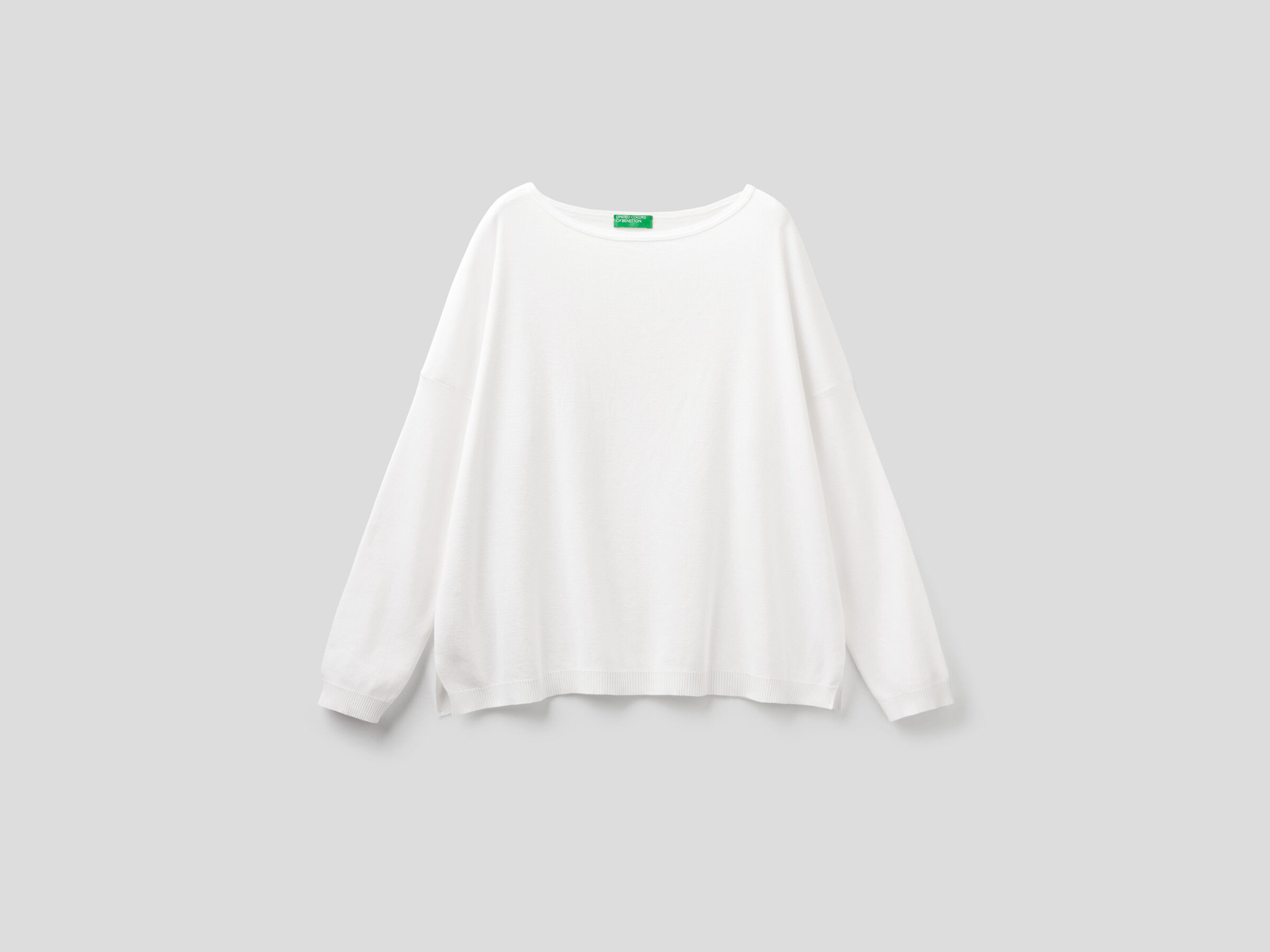 Cotton sweater with round neck image number 4