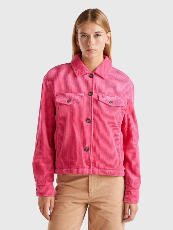 Velvet jacket with teddy lining Women