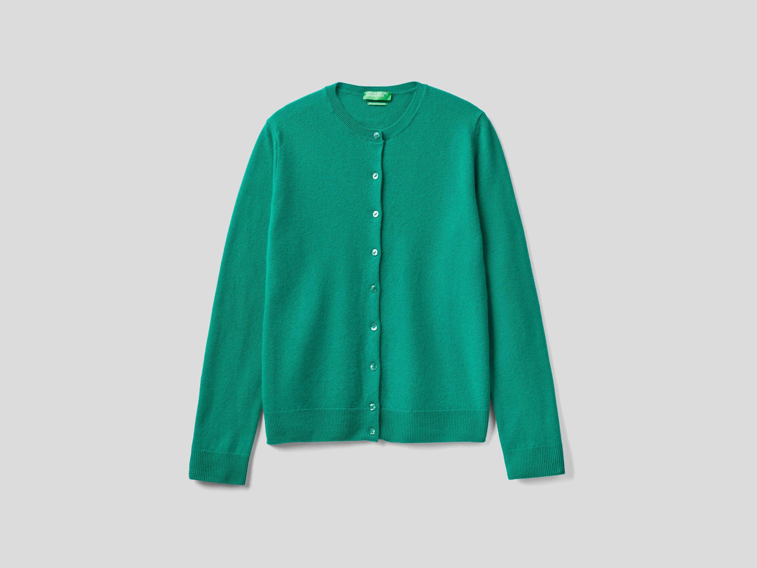 Green crew clearance neck cardigan