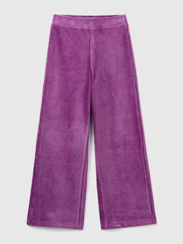 Wide chenille trousers Junior Girl