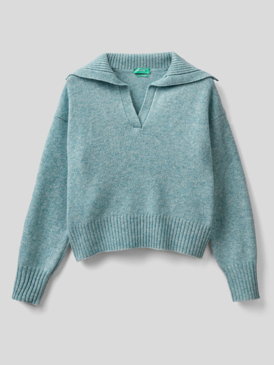 Polo in pure tricot Shetland wool image number 1