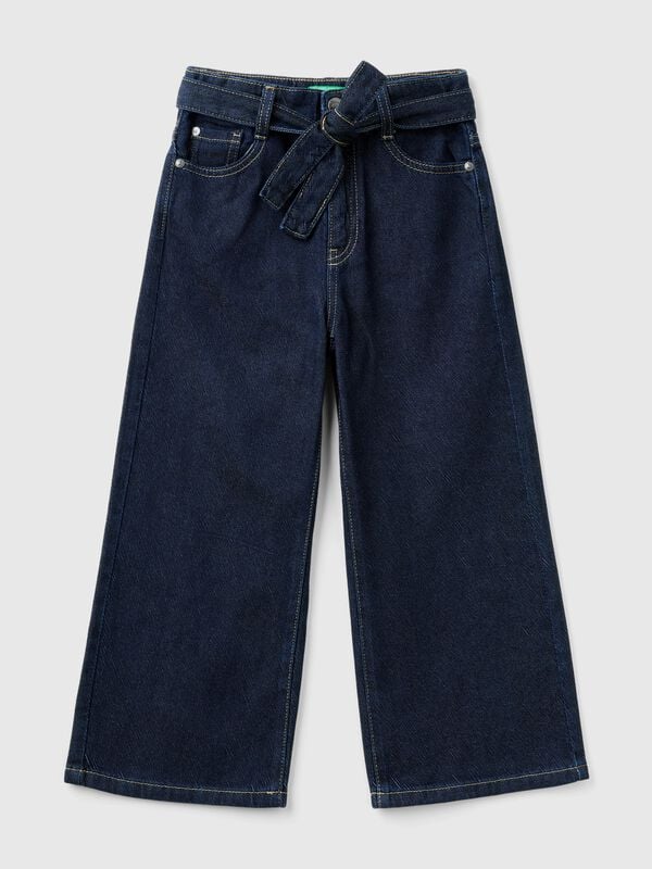Wide fit jeans with sash Junior Girl