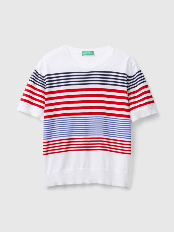 Short sleeve top with stripes Short sleeve top with stripes Women