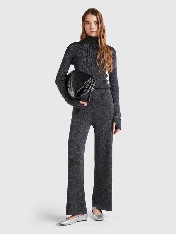 Palazzo trousers with lurex Women