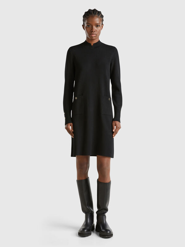 Knit turtle neck dress Women