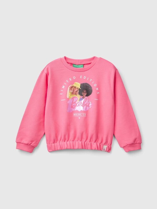 Pink Barbie sweatshirt with glossy print Junior Girl