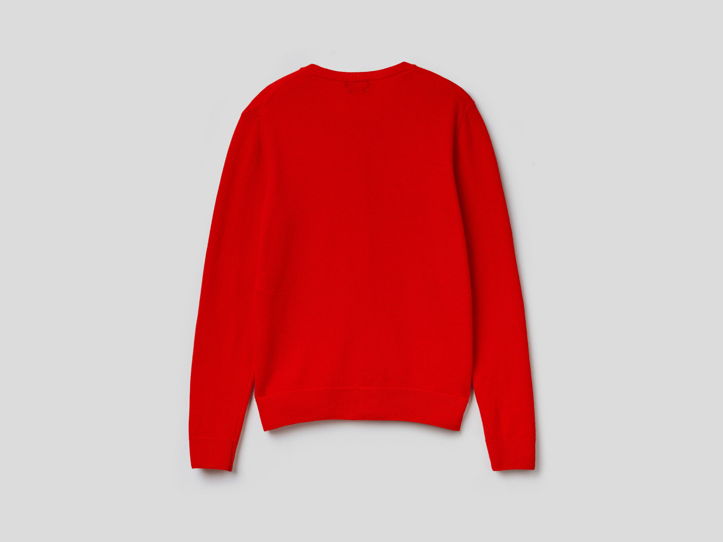 Crew neck cardigan in pure virgin wool image number 6