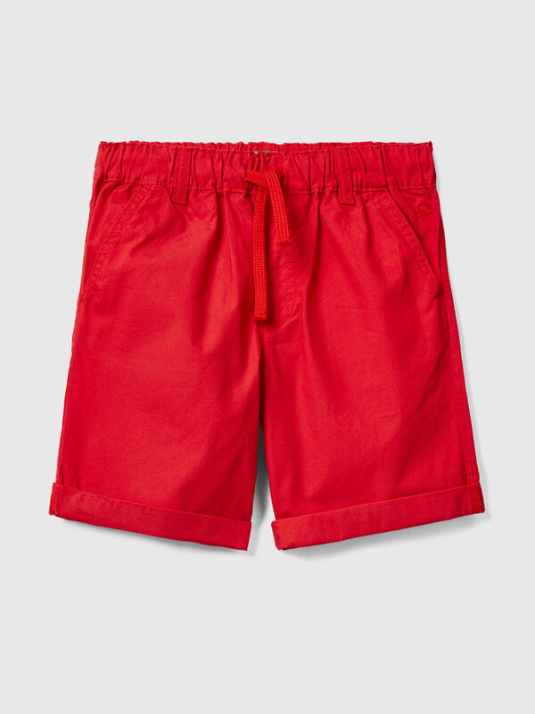 100% cotton shorts with drawstring
