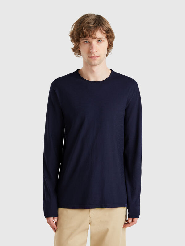 Long sleeve t-shirt in 100% cotton Men