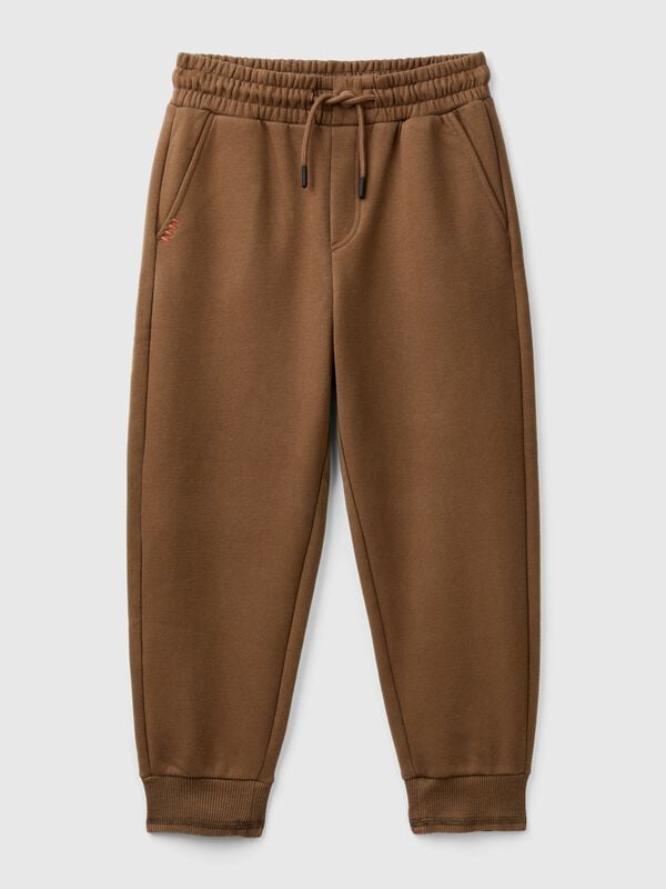 Warm sweatpants with print Junior Boy