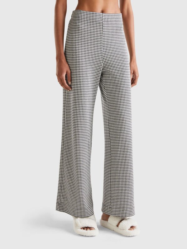 Palazzo houndstooth trousers Women