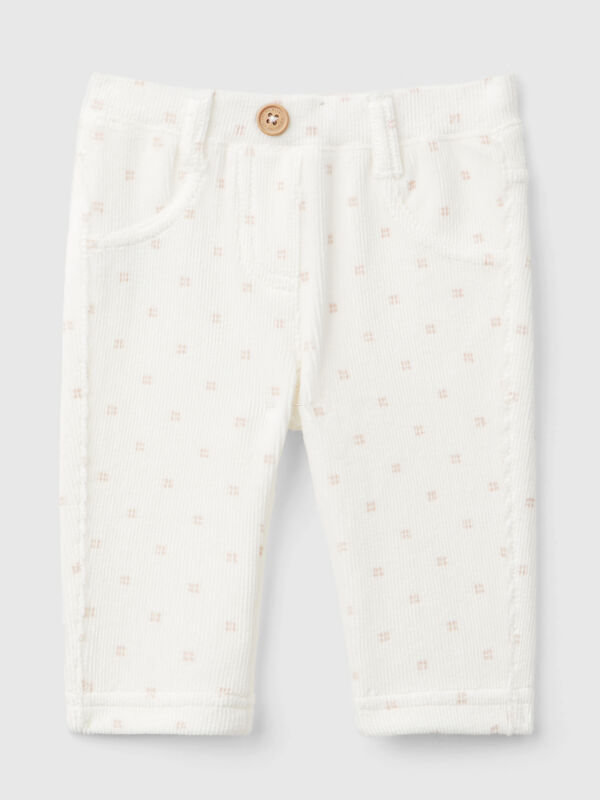 Trousers with chenille pattern print New Born (0-18 months)