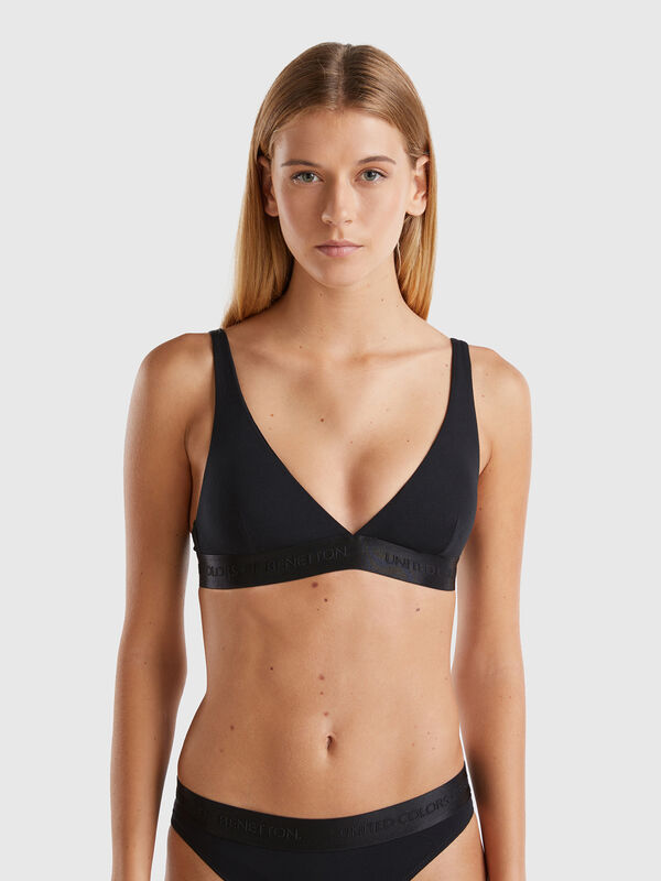 Triangle bra in stretch organic cotton Women