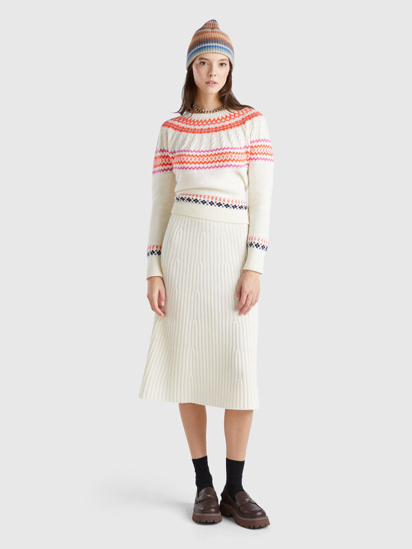 Knit midi skirt Women