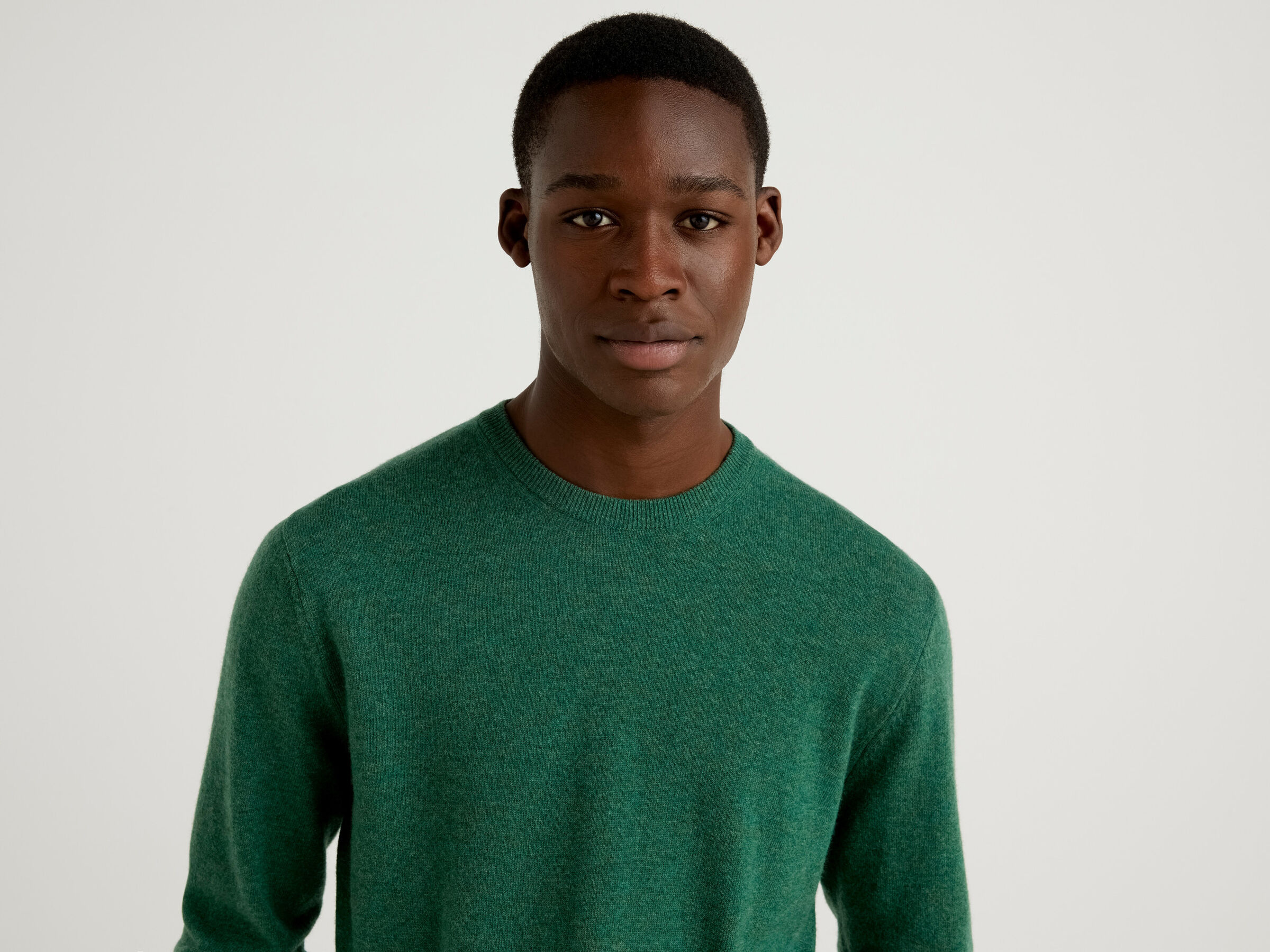 Crew neck sweater in pure virgin wool image number 4