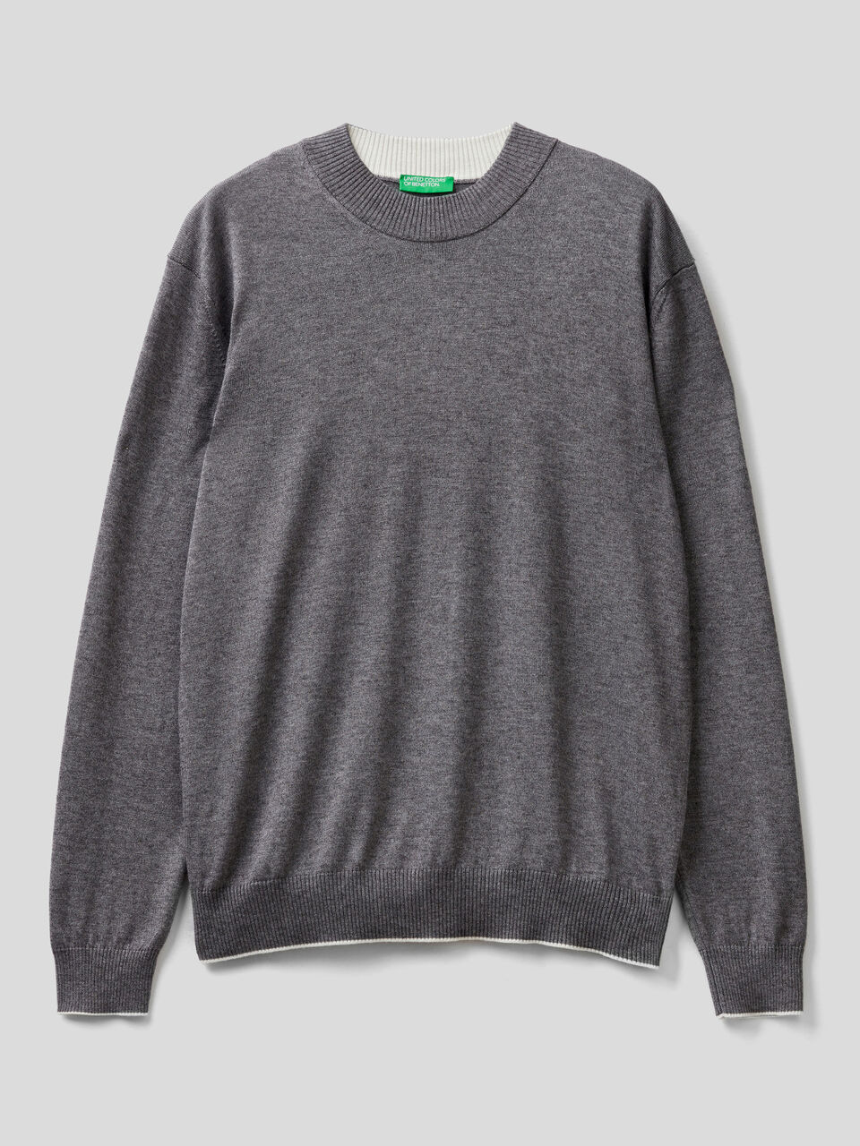 Sweater in wool and viscose blend image number 1