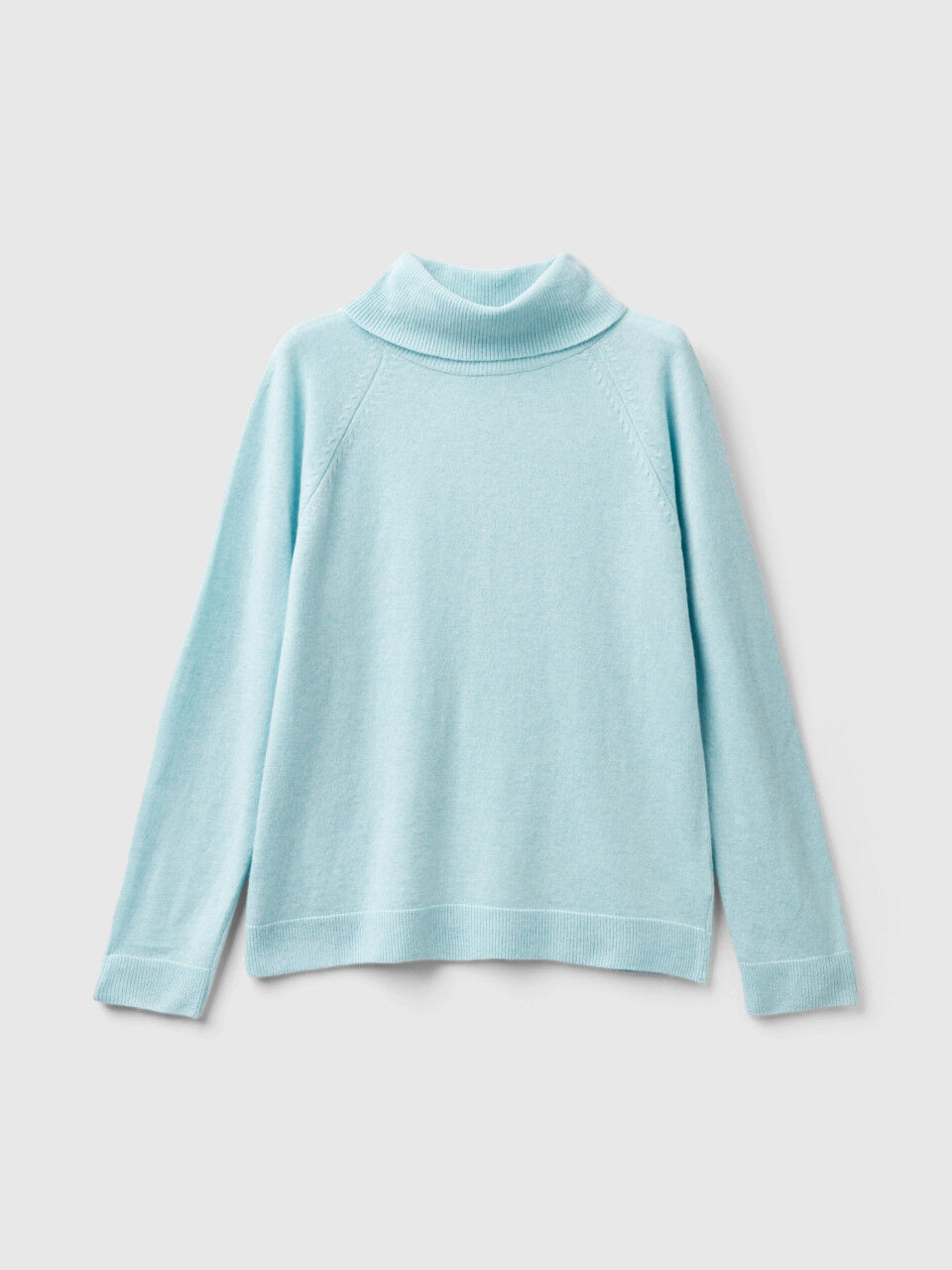 Powder blue turtleneck sweater hot sale