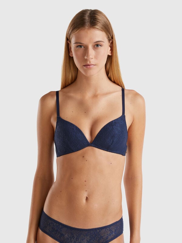 Stretch lace push up bra Women