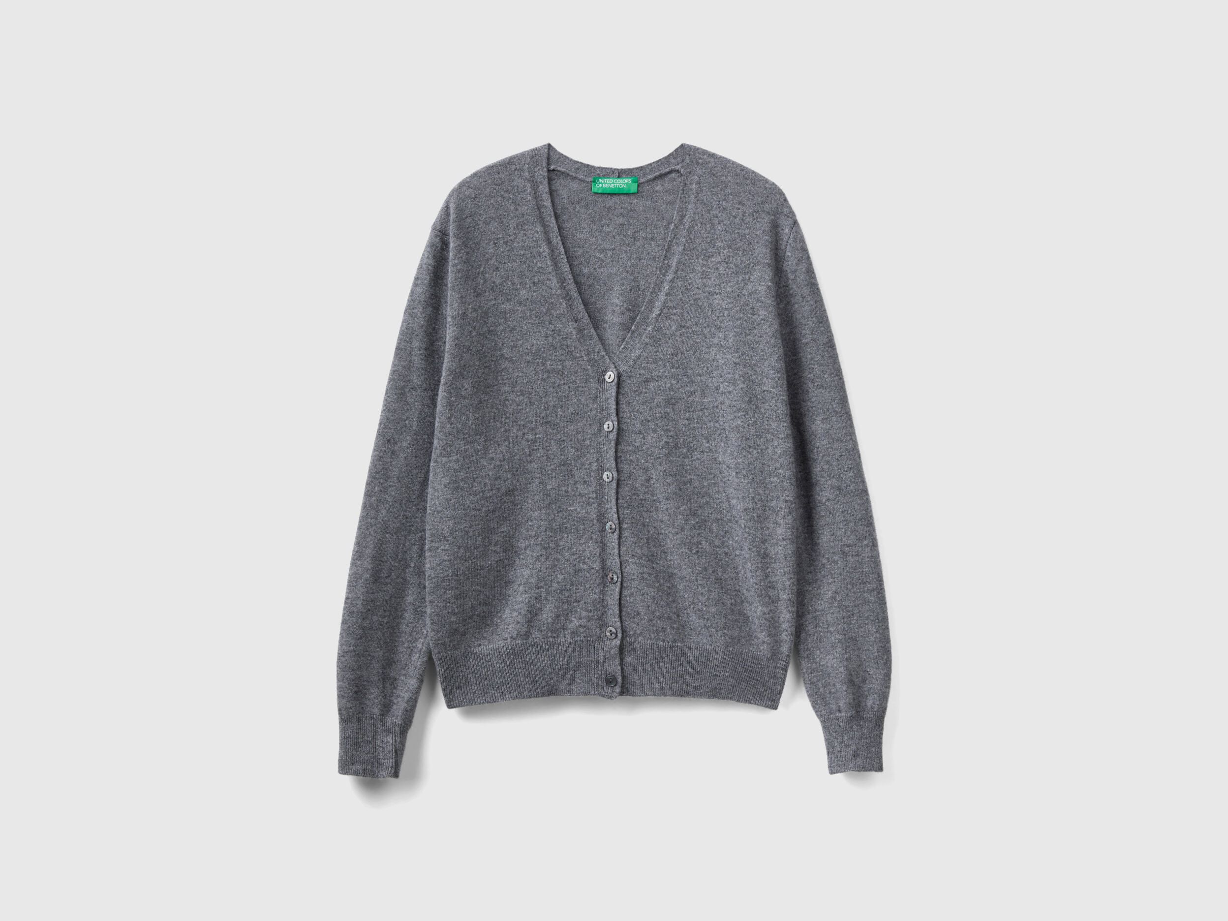 Gray v neck cardigan online