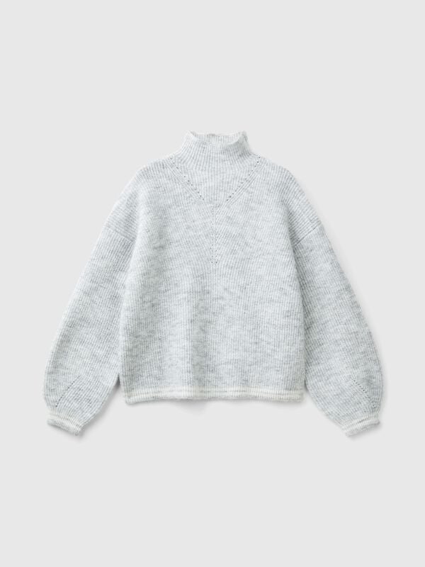 Turtle neck sweater in wool blend Junior Girl