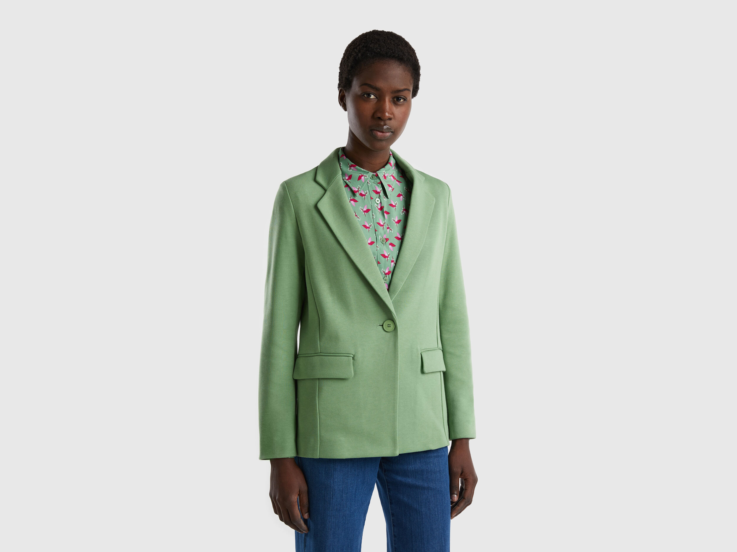 Green fitted blazer womens new arrivals
