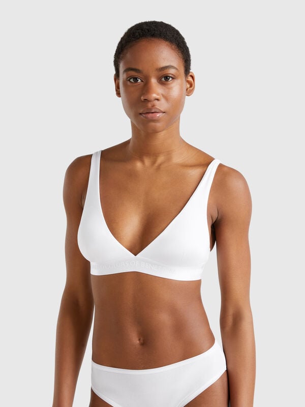 Triangle bra in stretch cotton Women