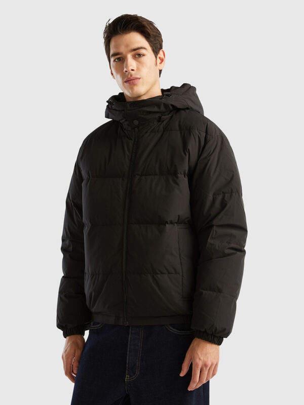Padded jacket with removable hood Men