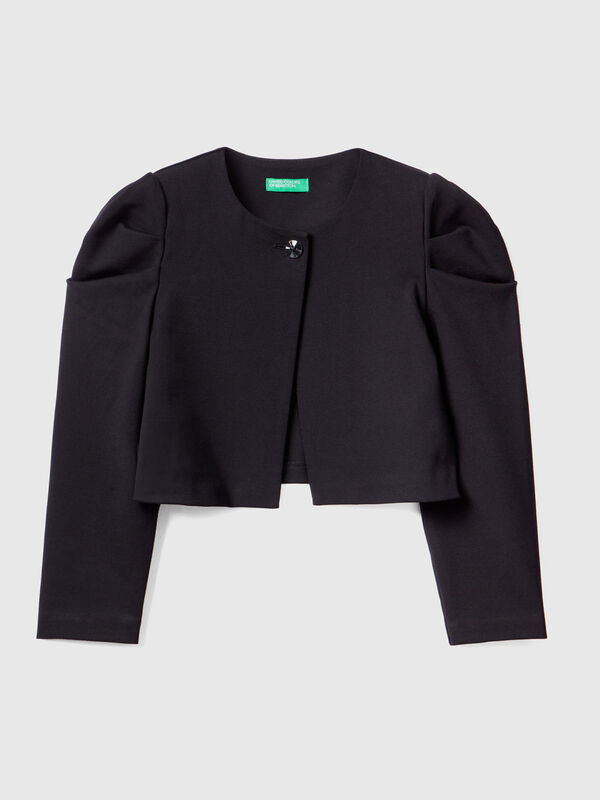 Cropped jacket with puff sleeves Junior Girl
