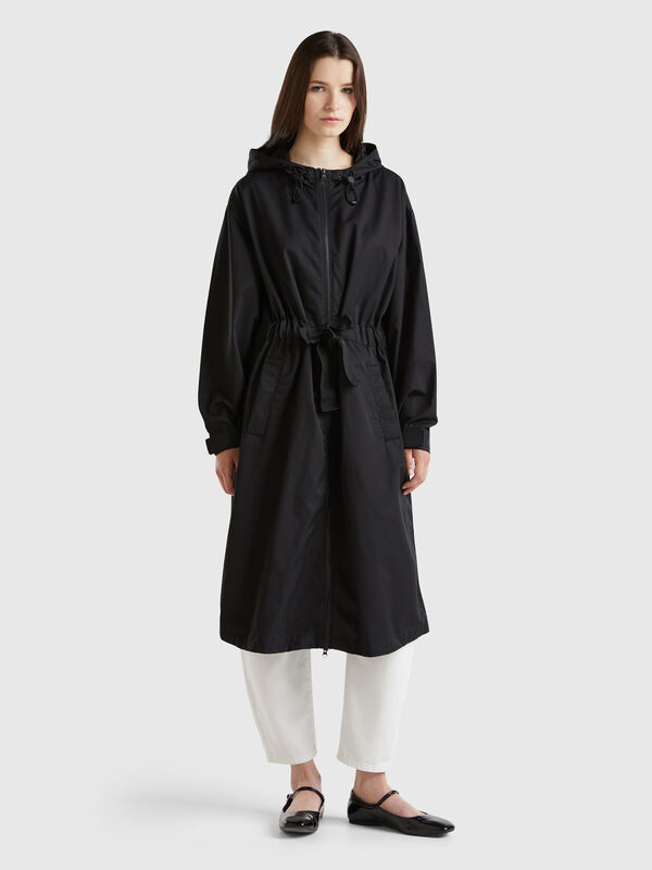 Parka in cotton and nylon "Rain Defender" blend Women